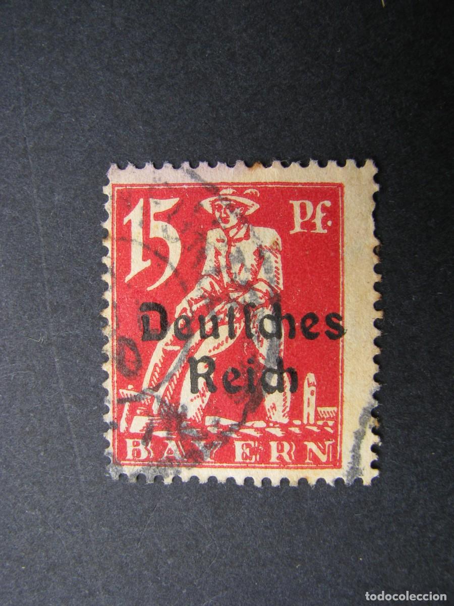 Sellos: SELLO DE ALEMANIA. BAYERN 1920. SOBRECARGA DEUTSCHES REICH
