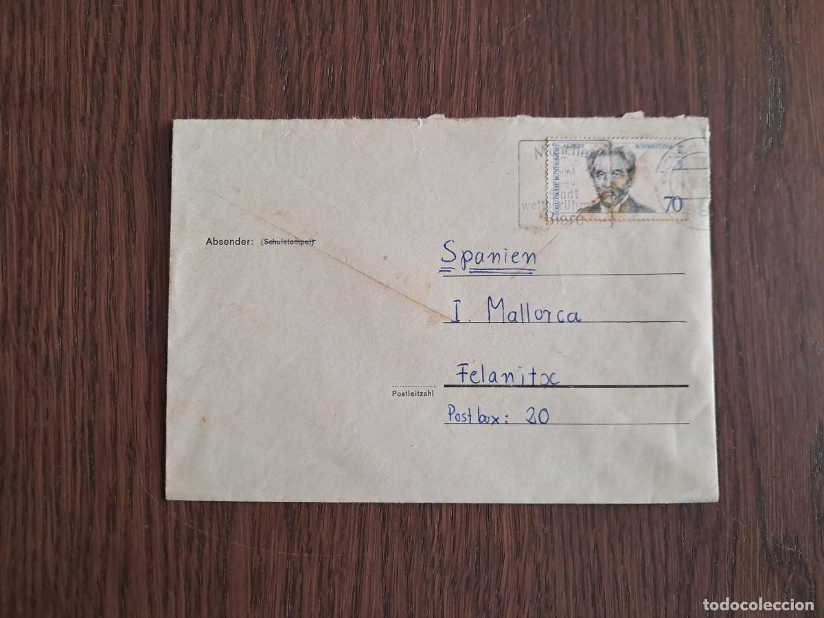 Sellos: sobre, carta circulada con sellos de Alemania, a&ntilde;os 70. radioaficionado.