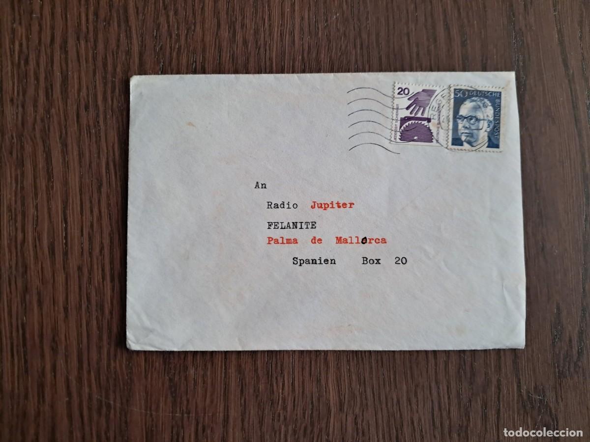 Sellos: sobre, carta circulada con sellos de Alemania, a&ntilde;os 70. radioaficionado.
