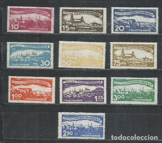 Sellos: 9732-SERIE COMPLETA SERVICIO WUTTEMBERG 1929 N&ordm; 120/120 NUEVOS (*) BONITOS PARA USO DE LAS AUTORIDAD