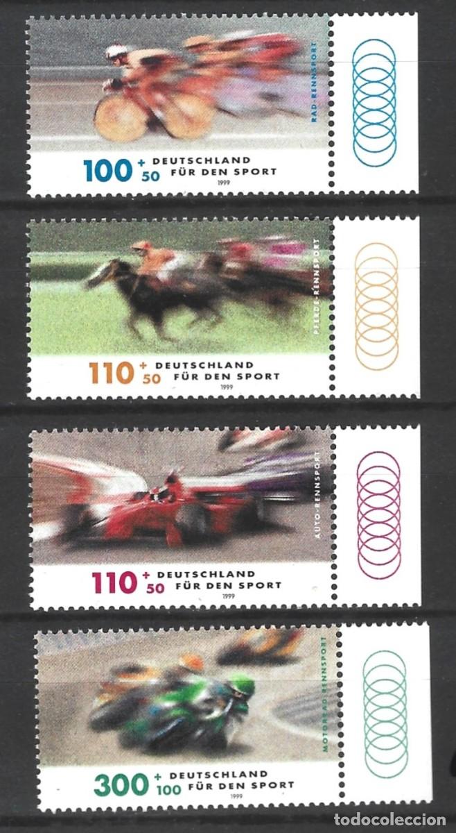 Sellos: ALEMANIA FEDERAL - 1999 - SERIE DE ALEMANIA PARA EL DEPORTE, COMPLETA &mdash; CON BORDE A LA DERECHA