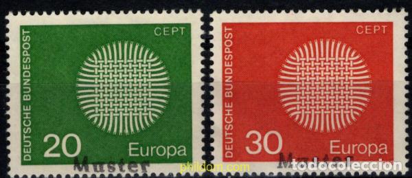Sellos: 794046 MNH ALEMANIA FEDERAL 1970 EUROPA CEPT. SOL FLAMANTE