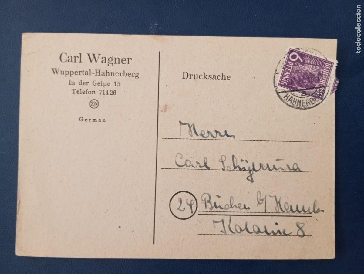 Sellos: ALEMANIA BIZONA, IMPRESO POSTAL