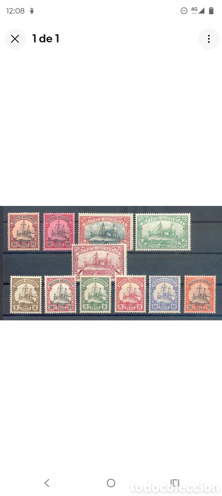 Sellos: &Aacute;frica del Oeste Alemana DOA 11/21 Valor cat&aacute;logo 230 YVERT 30-40