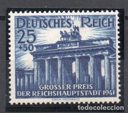 Sellos: EUDR ALEMANIA III REICH A&Ntilde;O 1941 YV 727*** GRAN PRIX H&Iacute;PICO DE BERL&Iacute;N PUERTA DE BRANDEMBURGO