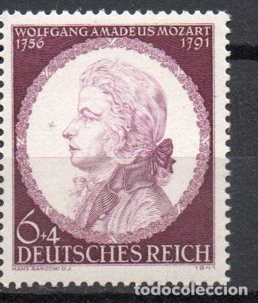 Sellos: EUDR ALEMANIA III REICH A&Ntilde;O 1941 YV 734*** 150 ANIV&ordm; DE LA MUERTE DE W. A. MOZART PERSONAJES M&Uacute;SICA