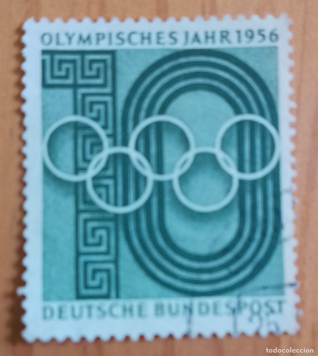 Sellos: ALEMANIA - V/F 10 - JUEGOS AL&Iacute;MPICOS 1956