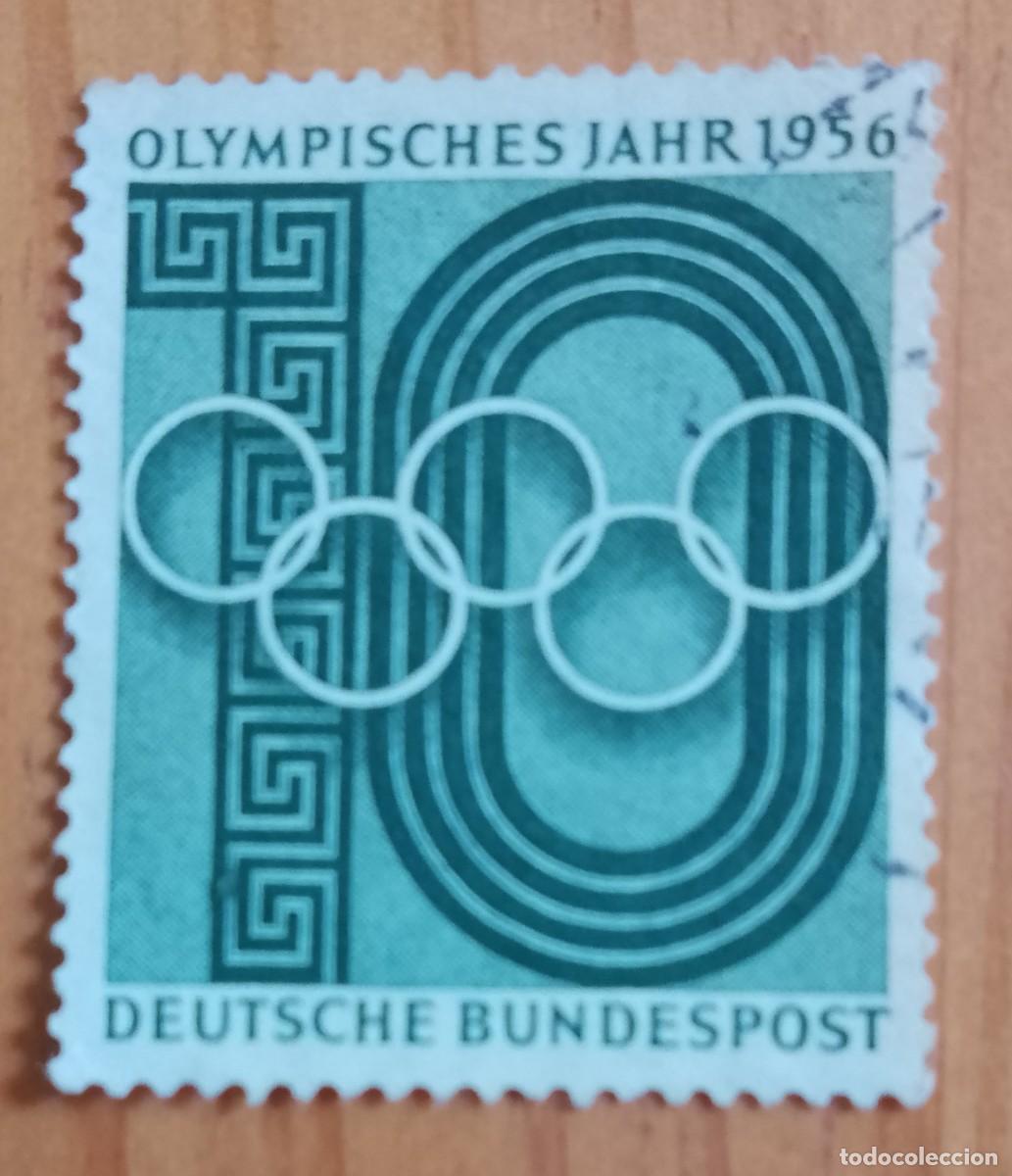 Sellos: ALEMANIA - V/F 10 - JUEGOS AL&Iacute;MPICOS 1956