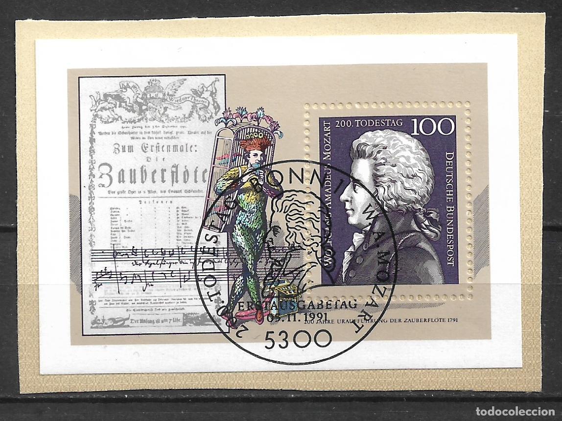 Sellos: alemania 1991 michel hoja bloque 26 usado - 24/3
