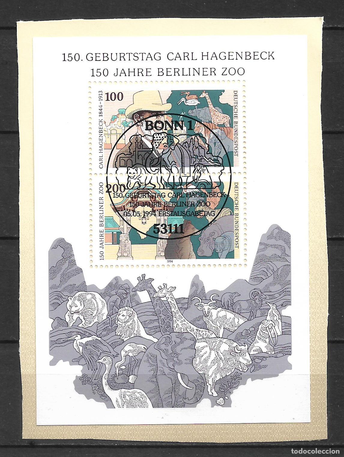 Sellos: alemania 1994 michel hoja bloque 28 usado - 24/3