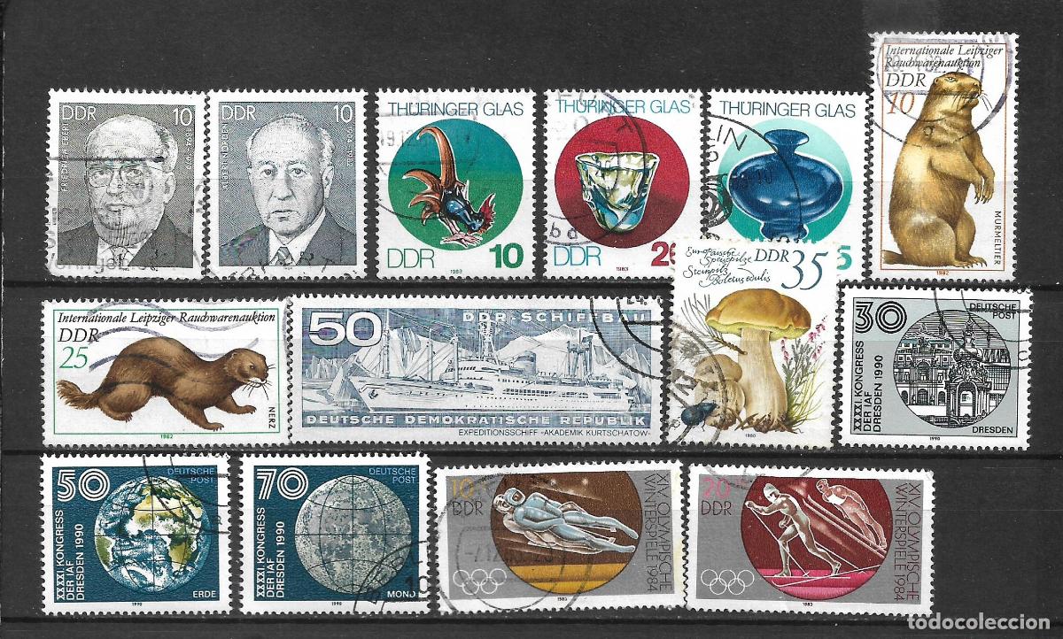 Timbres: alemania ddr lote 14 sellos usado - 7/1
