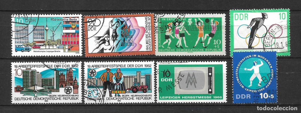 Briefmarken: alemania ddr lote 8 sellos usado - 10/10