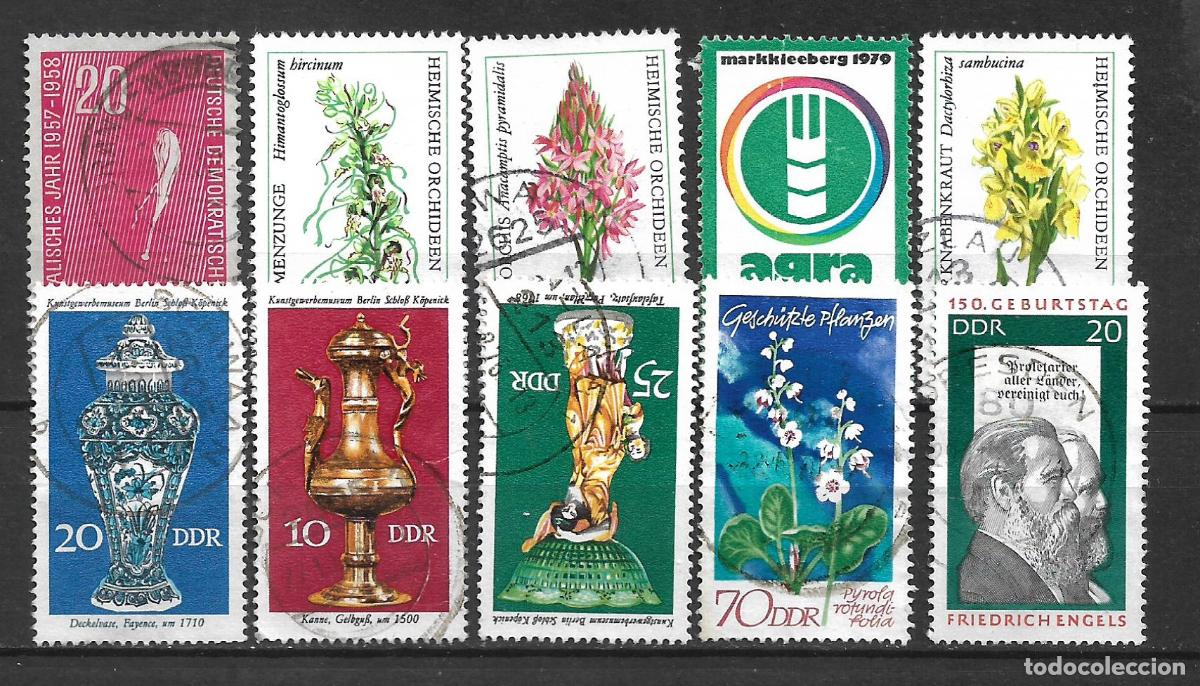 Briefmarken: alemania ddr lote 10 sellos usado - 10/10