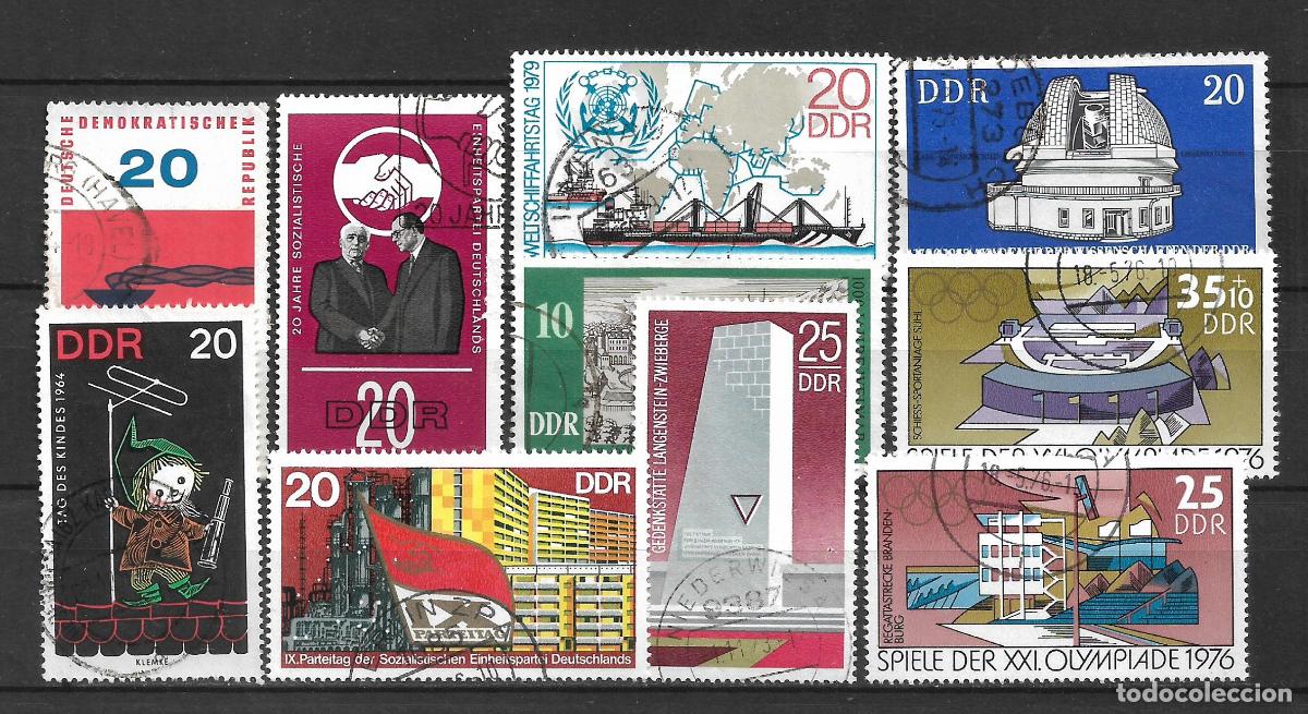 Briefmarken: alemania ddr lote 10 sellos usado - 10/10