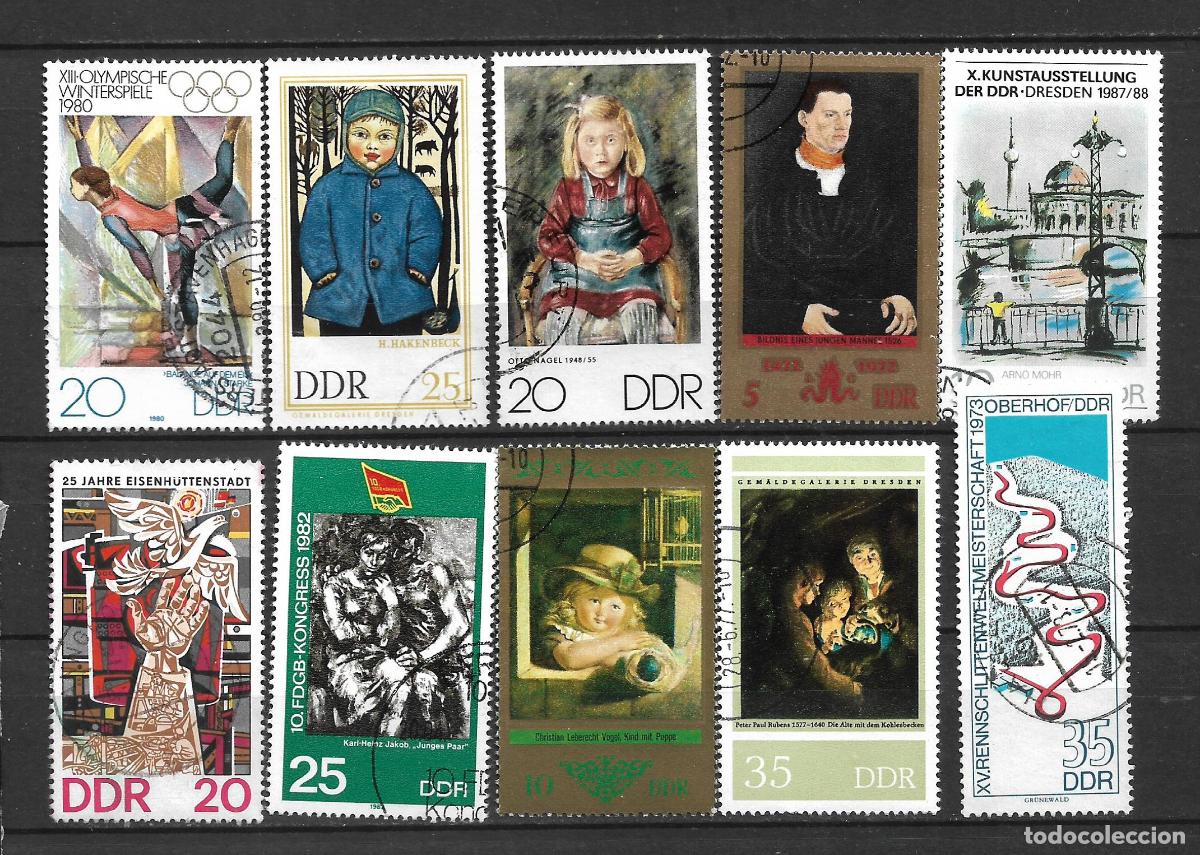 Briefmarken: alemania ddr lote 10 sellos usado - 10/10