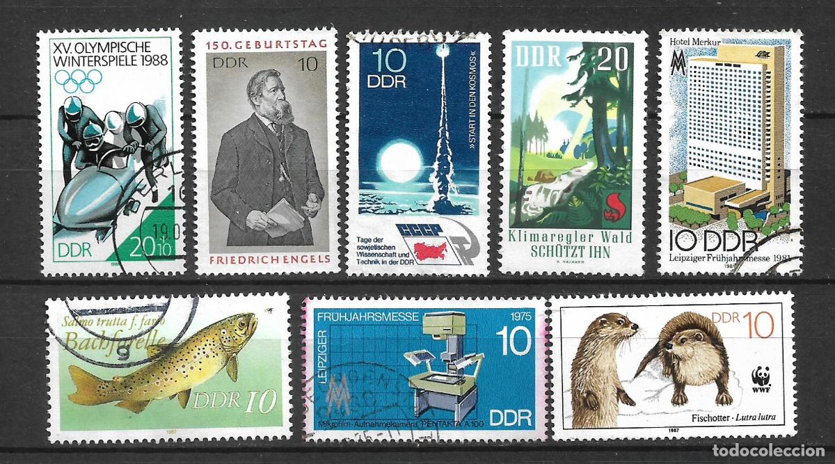 Briefmarken: alemania ddr lote 8 sellos usado - 33/48