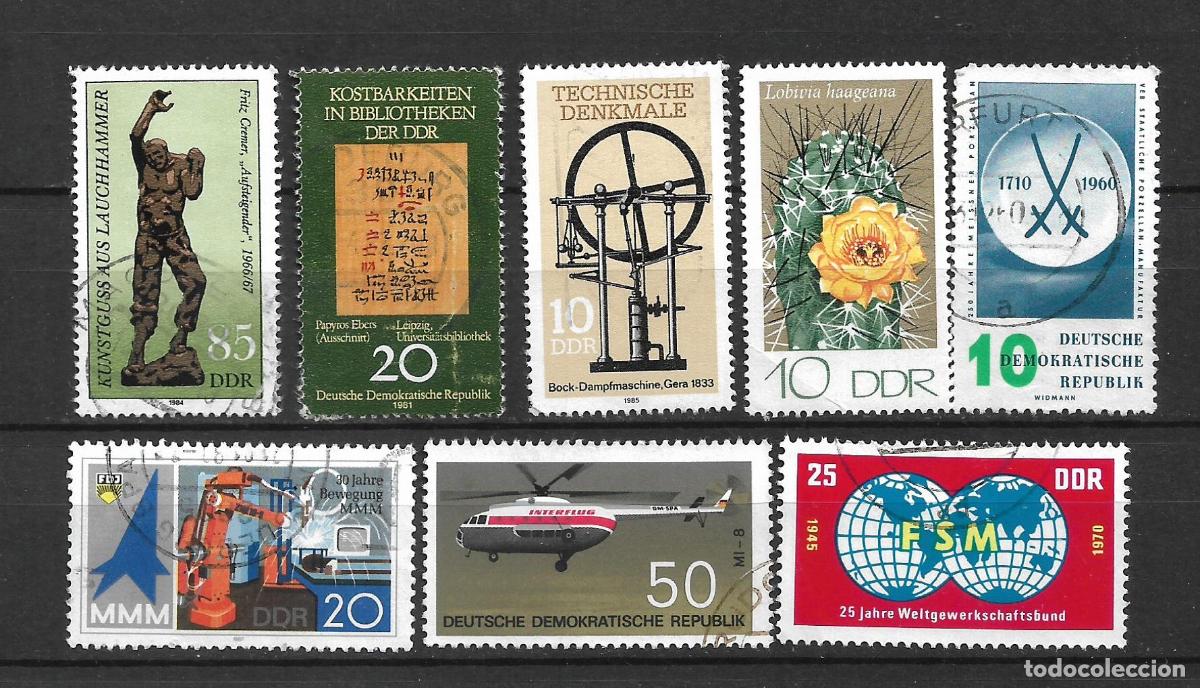 Briefmarken: alemania ddr lote 8 sellos usado - 33/48