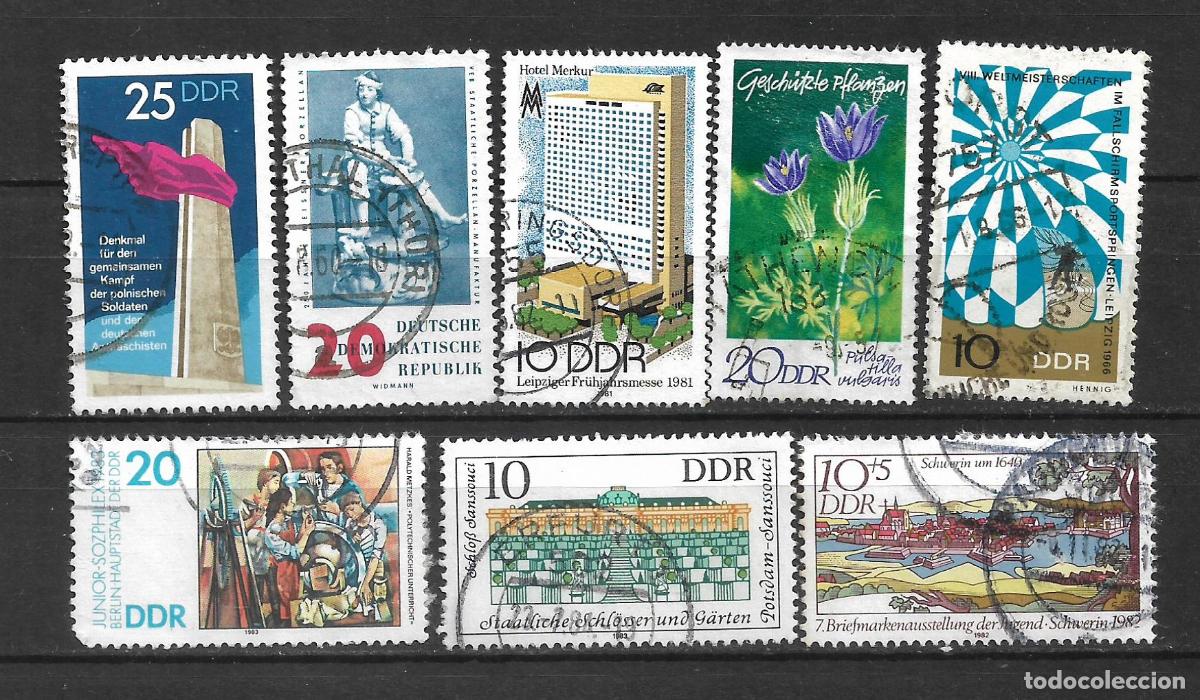 Briefmarken: alemania ddr lote 8 sellos usado - 33/48