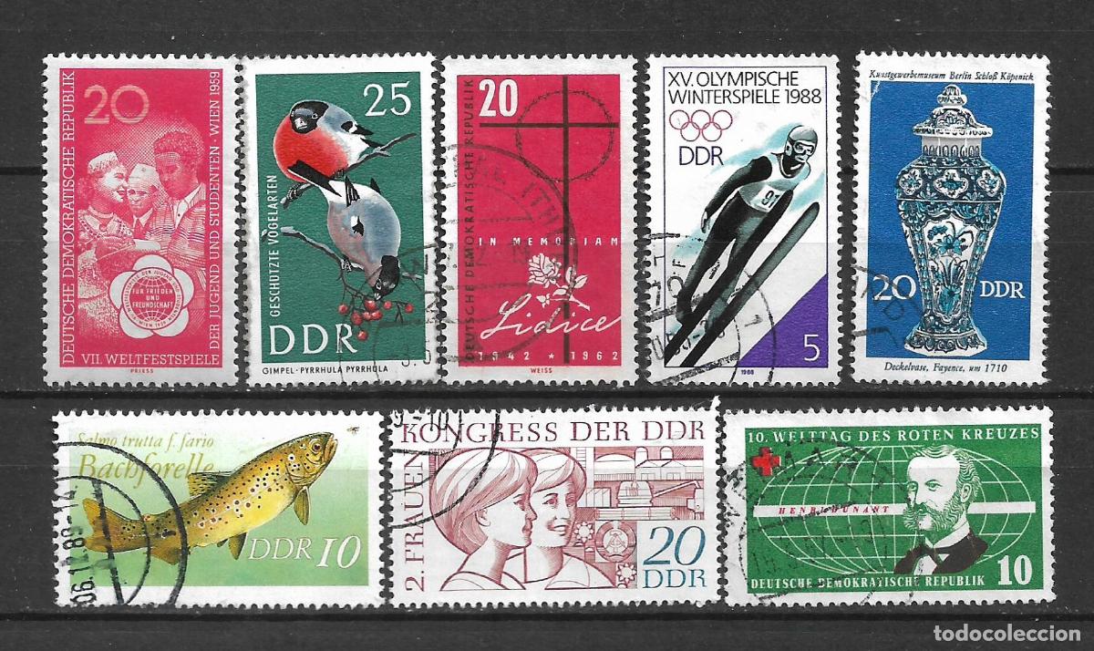 Briefmarken: alemania ddr lote 8 sellos usado - 33/48