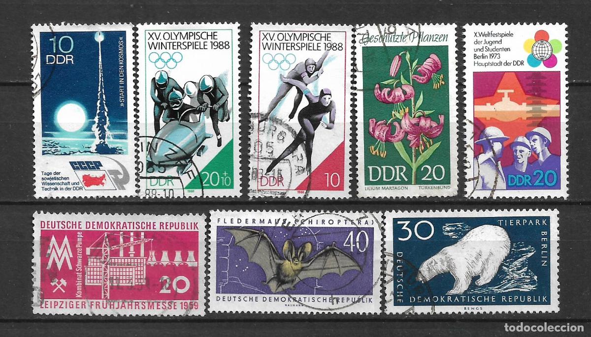 Briefmarken: alemania ddr lote 8 sellos usado - 33/48