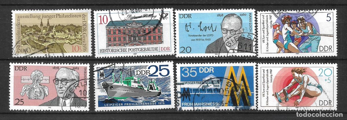 Sellos: alemania ddr lote 8 sellos usado - 33/48