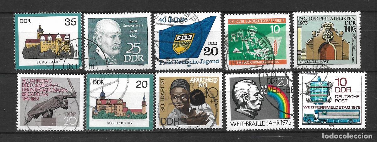 Sellos: alemania ddr lote 10 sellos usado - 33/49