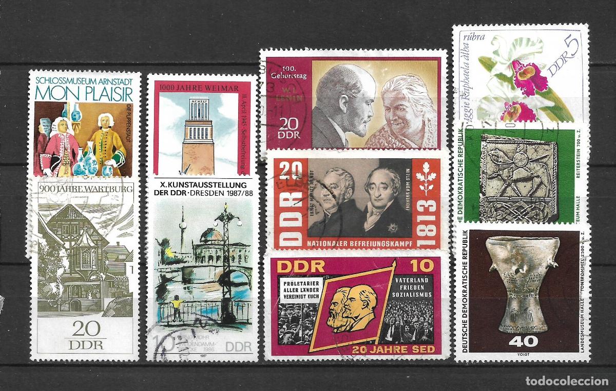 Sellos: alemania ddr lote 10 sellos usado - 33/49