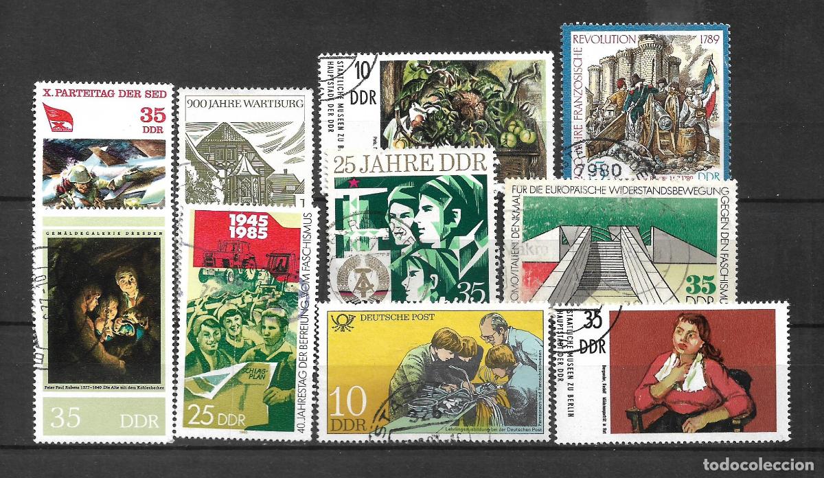 Sellos: alemania ddr lote 10 sellos usado - 33/49