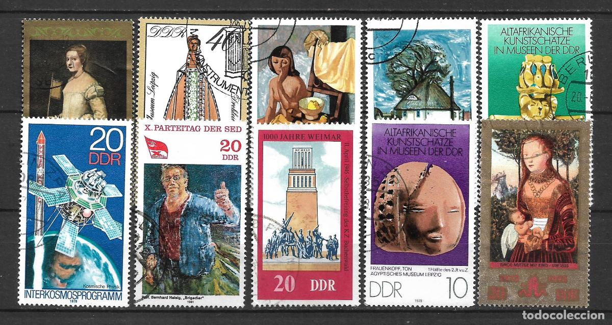 Sellos: alemania ddr lote 10 sellos usado - 33/50