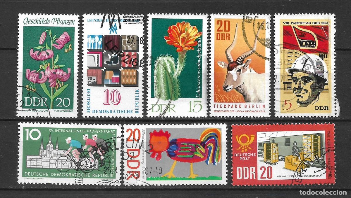Sellos: alemania ddr lote 8 sellos usados - 9/30
