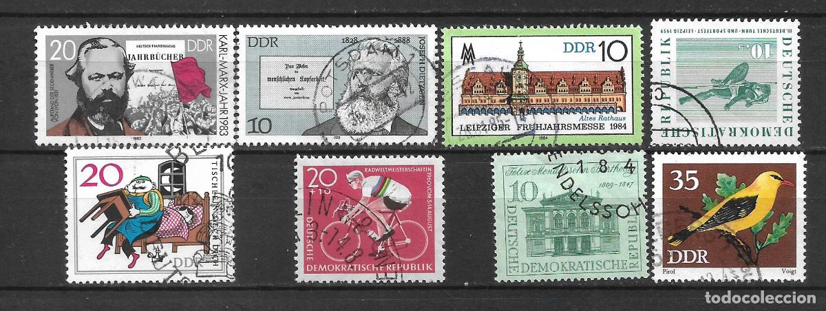 Sellos: alemania ddr lote 8 sellos usados - 9/30