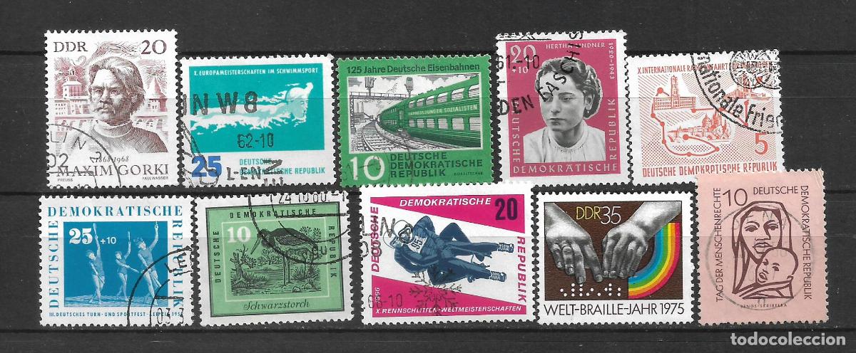Sellos: alemania ddr lote 10 sellos usados - 9/30