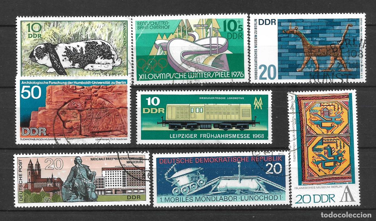Sellos: alemania ddr lote 8 sellos usados - 9/31