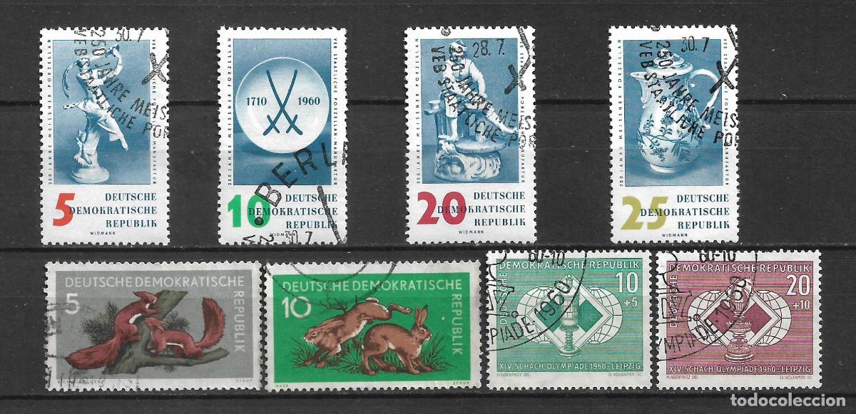 Sellos: alemania ddr 8 sellos usado - 34/16