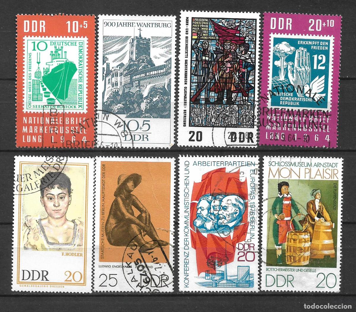 Sellos: alemania ddr lote 8 sellos usados - 9/31