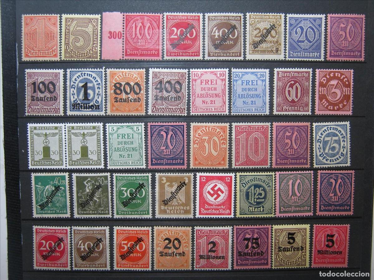 Briefmarken: ALEMANIA IMPERIO REICH SERVICIO GRAN LOTE MNH** SIN CHARNELA LUJO.