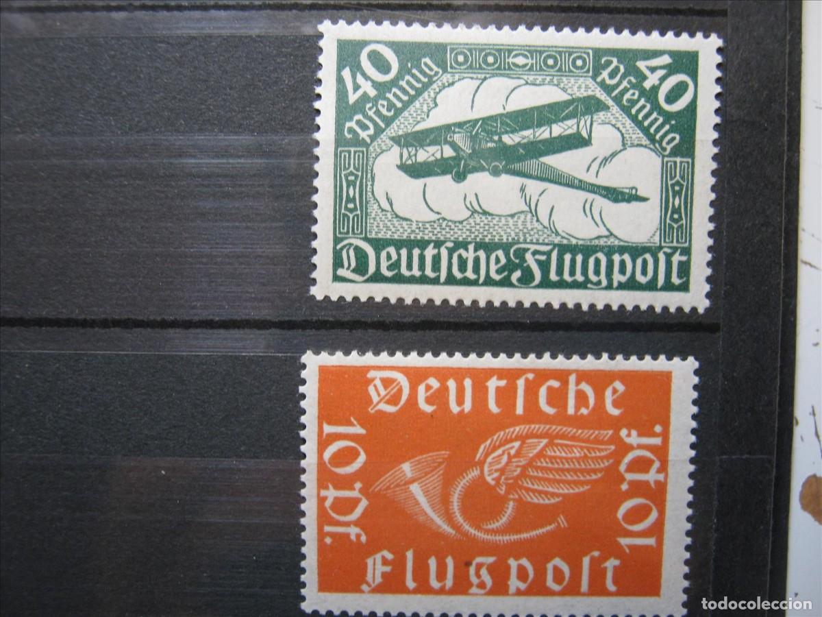 Briefmarken: ALEMANIA IMPERIO REICH 1919 A&Eacute;REOS MICHEL 111 b MARQUILLADO/112 MNH** SIN CHARNELA LUJO.