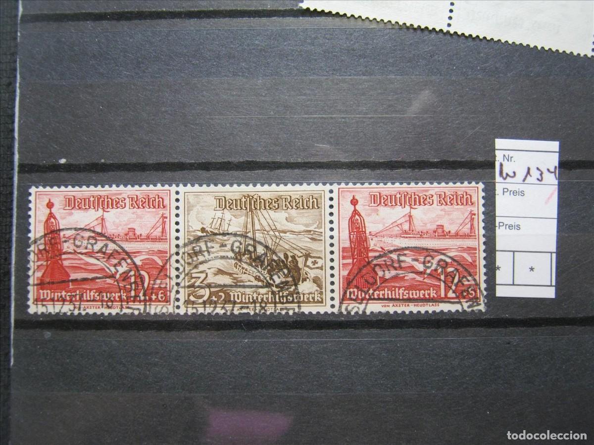 Stamps: ALEMANIA IMPERIO REICH COMBINACI&Oacute;N CARNET MICHEL W 134 USADOS PERFECTOS.