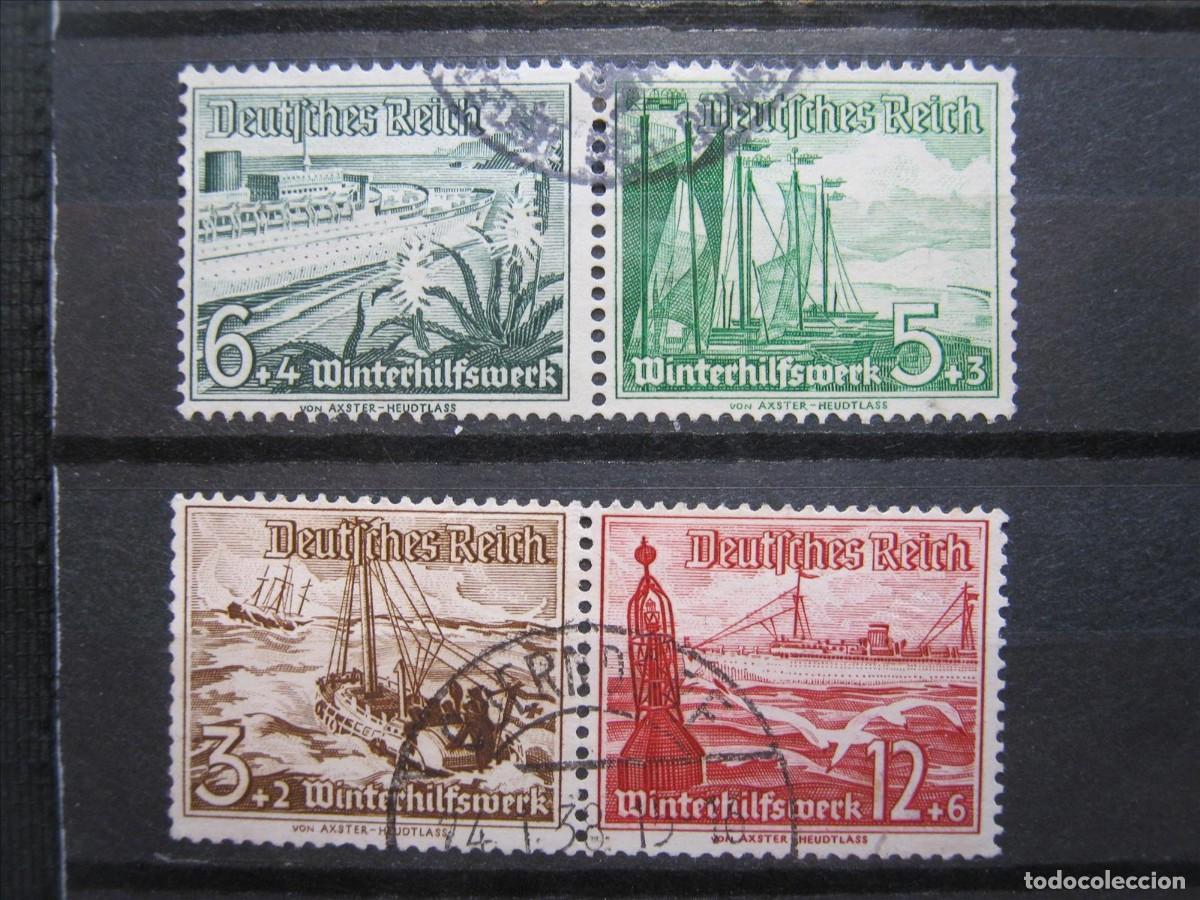 Stamps: ALEMANIA IMPERIO REICH COMBINACI&Oacute;N CARNET MICHEL W 123 Y W 131 USADOS PERFECTOS.