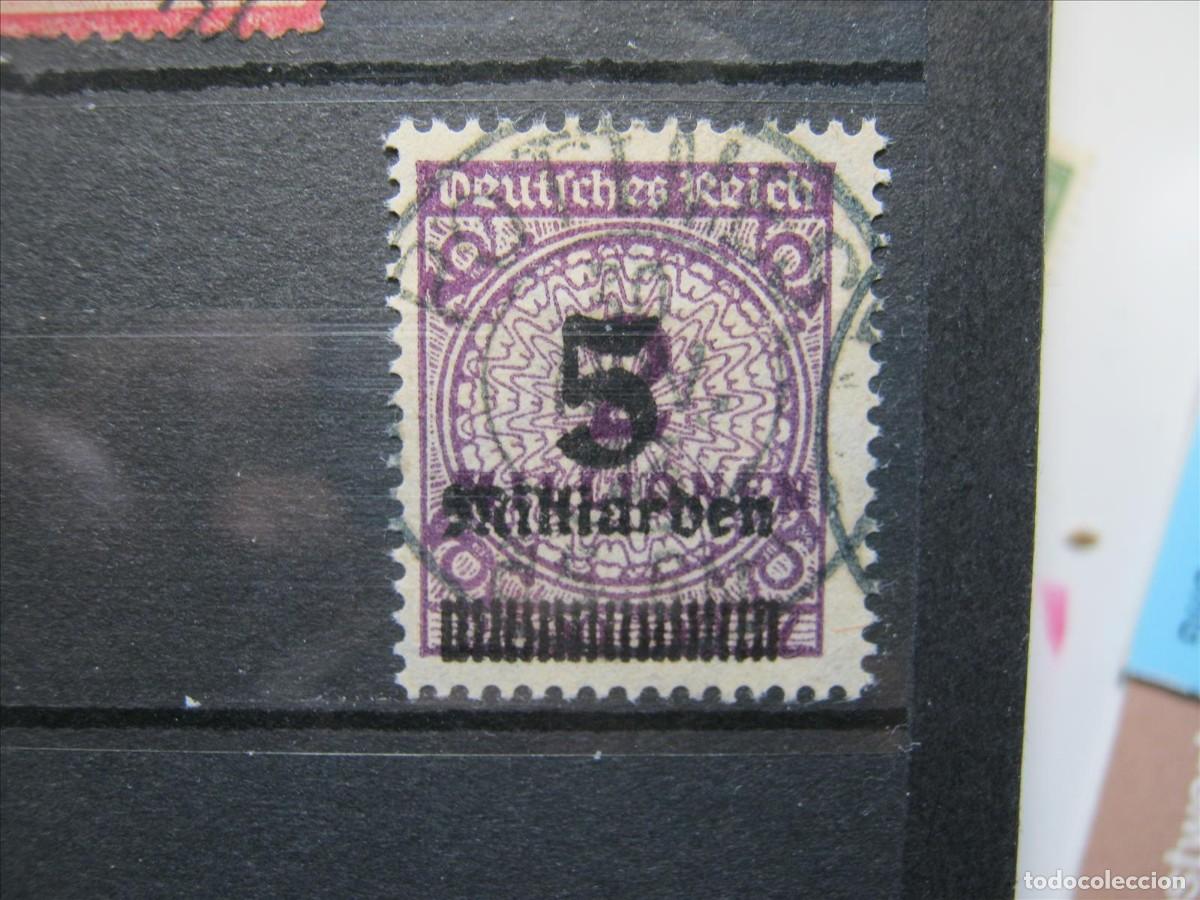 Sellos: ALEMANIA IMPERIO REICH 1923 MICHEL 332 A USADO MATASELLOS FALSO, PARA COMPLETAR.