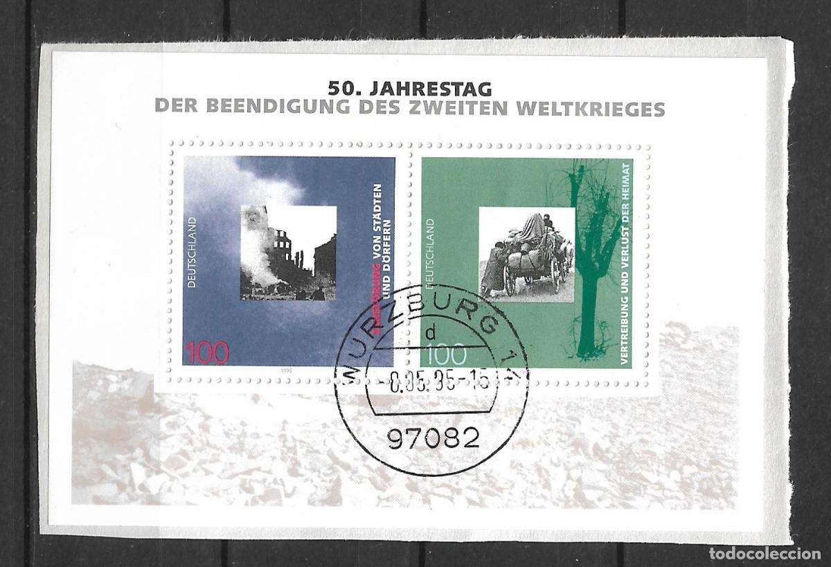 Sellos: alemania 1995 michel hoja bloque 31 usado - 24/6