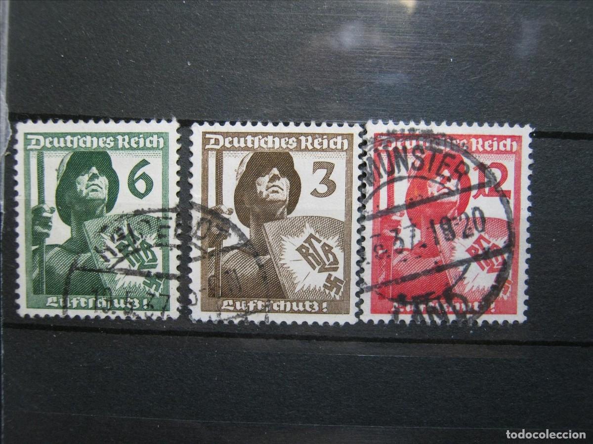 Timbres: ALEMANIA IMPERIO REICH 1937 SERIE YVERT 591/593 USADOS PERFECTOS.