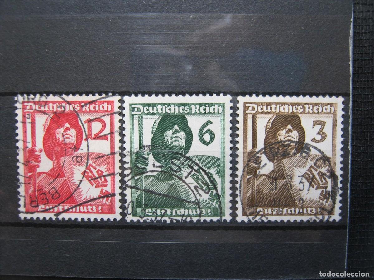 Timbres: ALEMANIA IMPERIO REICH 1937 SERIE YVERT 591/593 USADOS PERFECTOS.