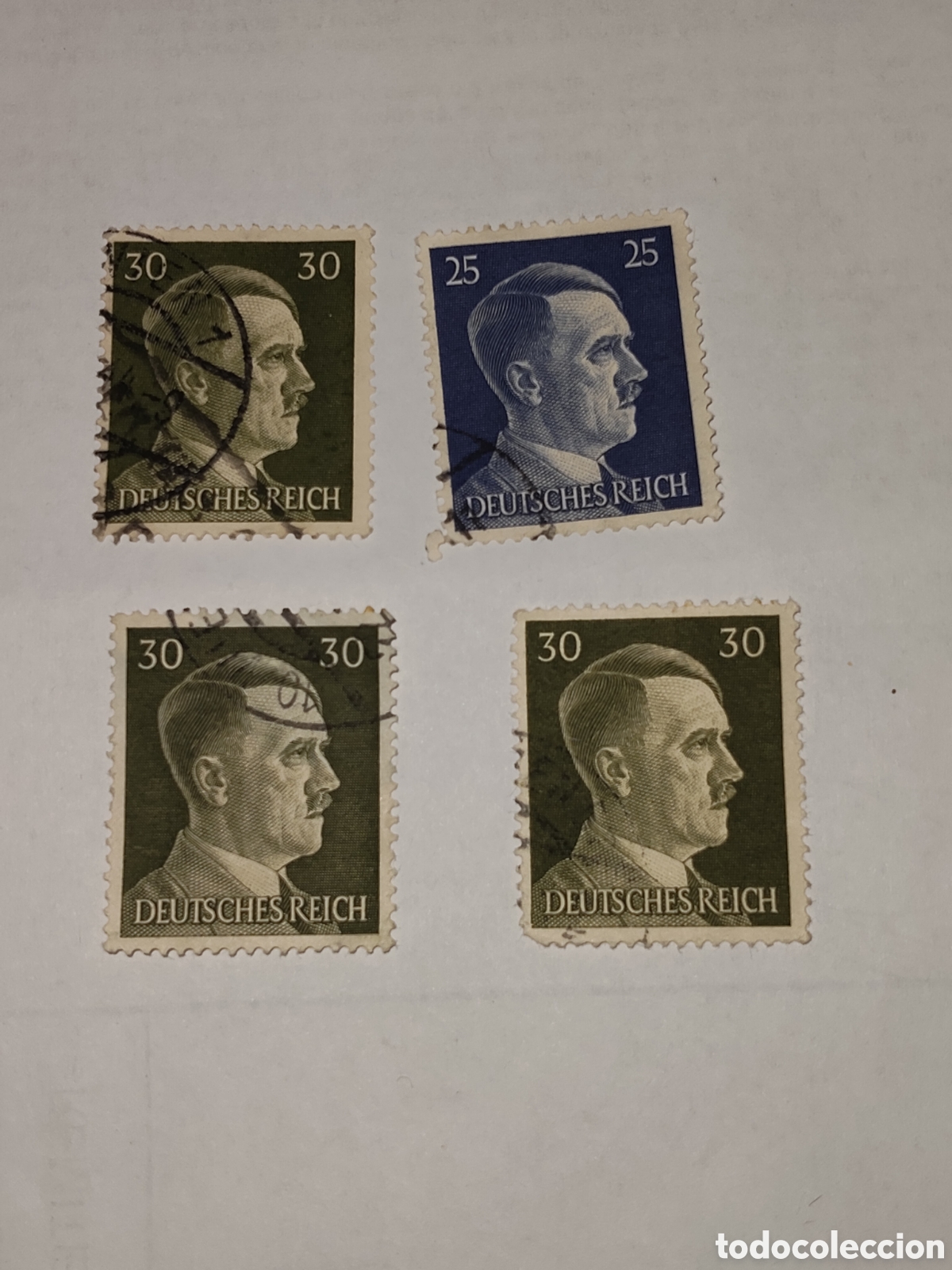 Sellos: 4 sellos alemanes Deutches Reich Adolfo Hitler 1941 usados