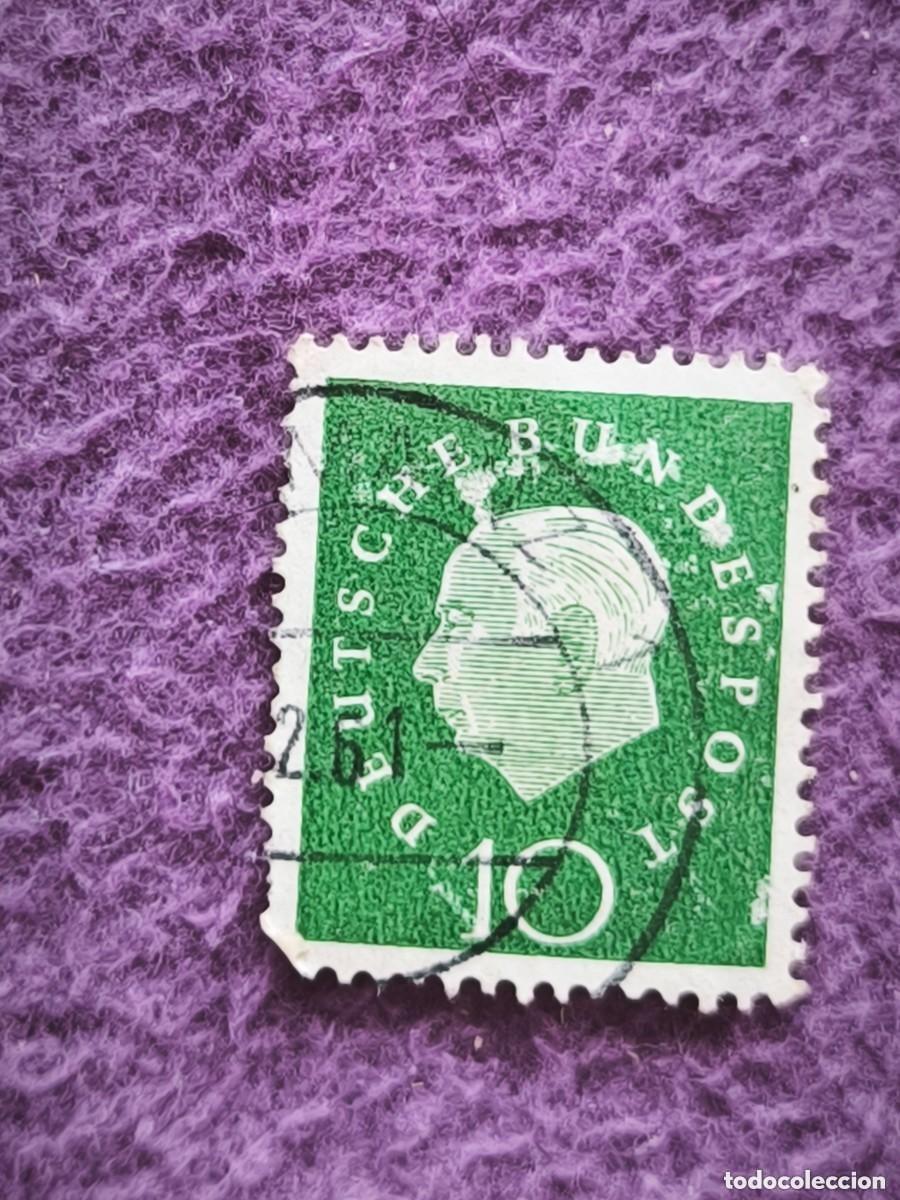 Selos: Sello Alemania 10 Pfennig Deutsche Bundespost Cl&aacute;sico Filatelia Coleccionismo