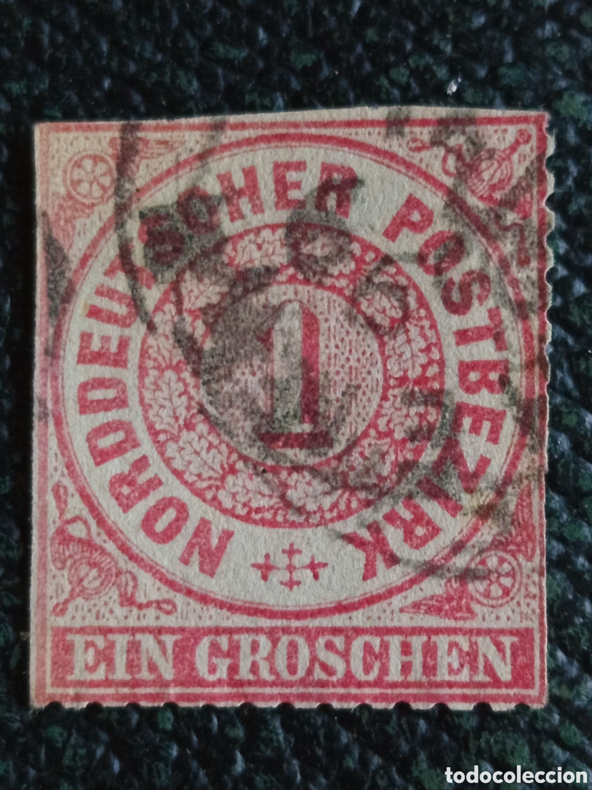 Sellos: Alemania Norte 1868 Norddeutscher Postbezirk 1 Groschen Michel 4 Usado