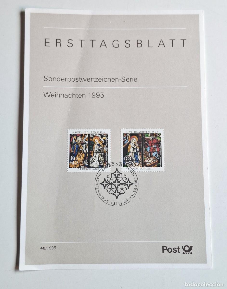 Stamps: DOCUMENTO FILATELICO PRIMER DIA ALEMANIA ETB 40/1995 NAVIDAD