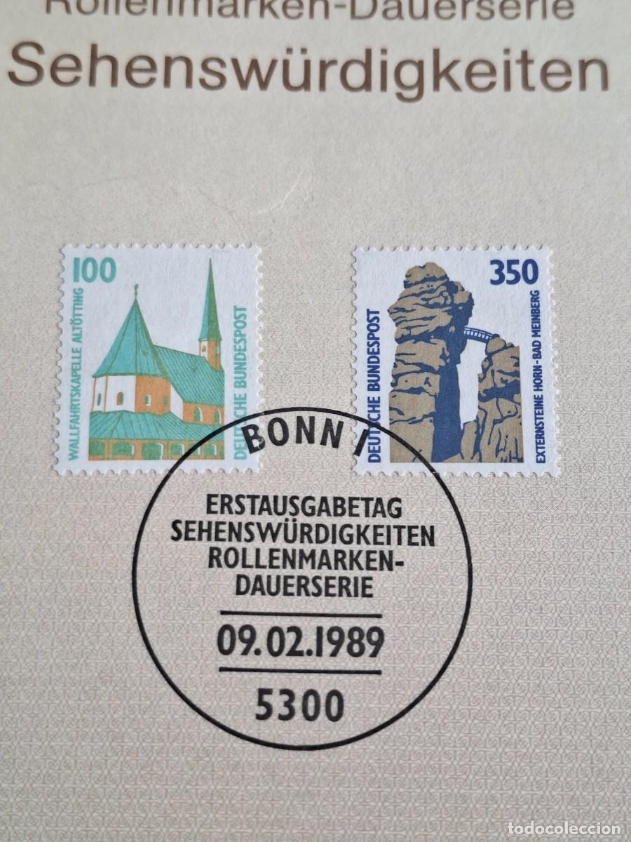 Stamps: DOCUMENTO FILATELICO ETB ALEMANIA 1989 - SERIE MONUMENTOS