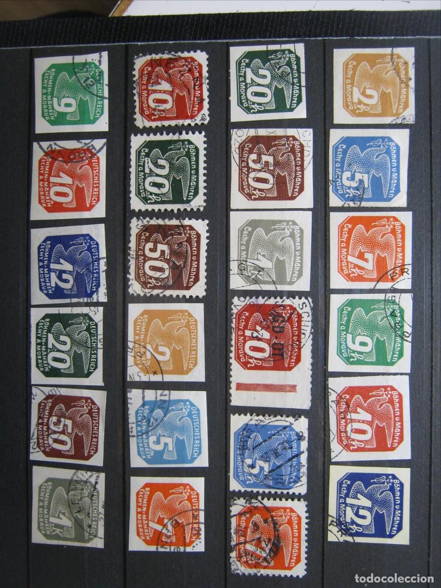 Francobolli: ALEMANIA OCUPACI&Oacute;N BOHEMIA Y MORAVIA PERI&Oacute;DICOS SERIE YVERT 1/19 + VARIEDADES USADOS PERFECTOS.