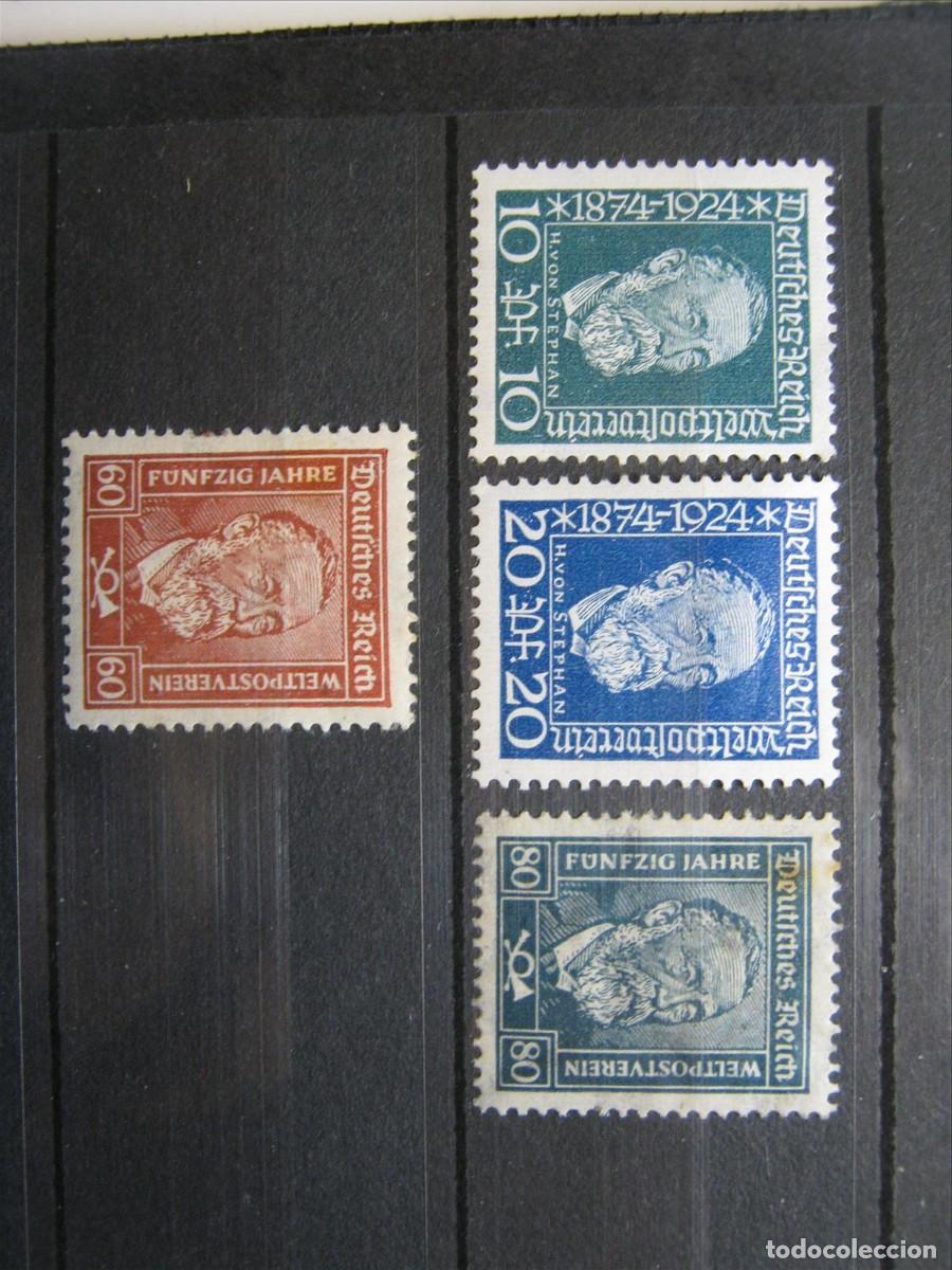 Francobolli: ALEMANIA IMPERIO REICH 1924 SERIE YVERT 359/362 MH* LUJO LEER.